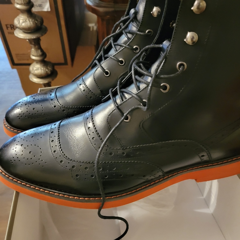 RARE style Giovanni Mens boots size 10.5 Black - Picture 2 of 6